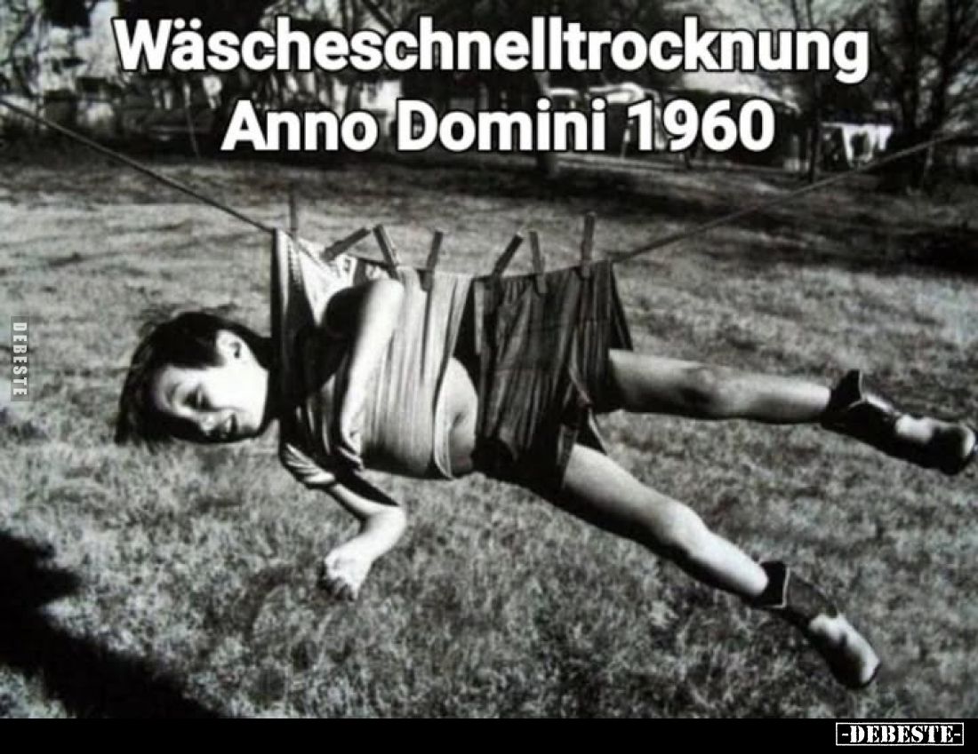Wäscheschnelltrocknung Anno Domini 1960.