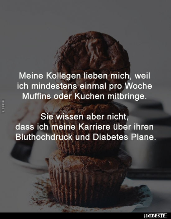 Kollegen, Woche, Muffins, Kuchen, Bluthochdruck, Diabetes