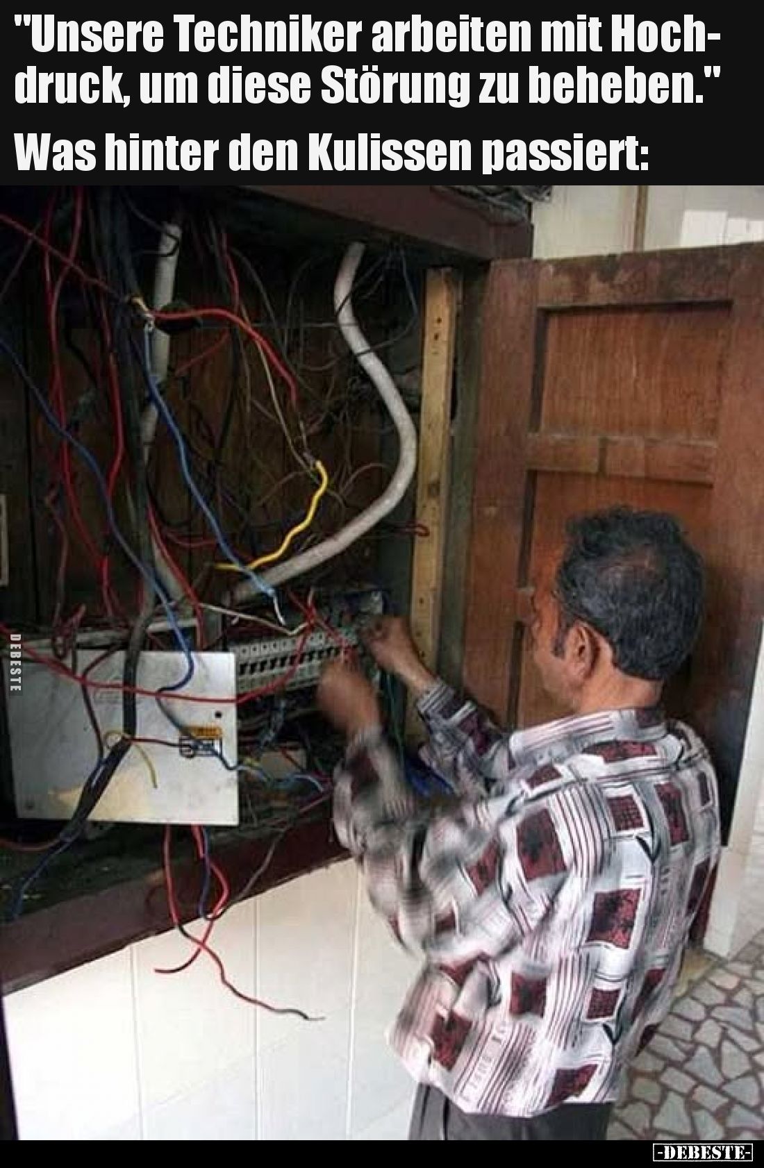 Unsere Techniker arbeiten mit Hochdruck, um diese Störung zu beheben. Was hinter den Kulissen passiert...