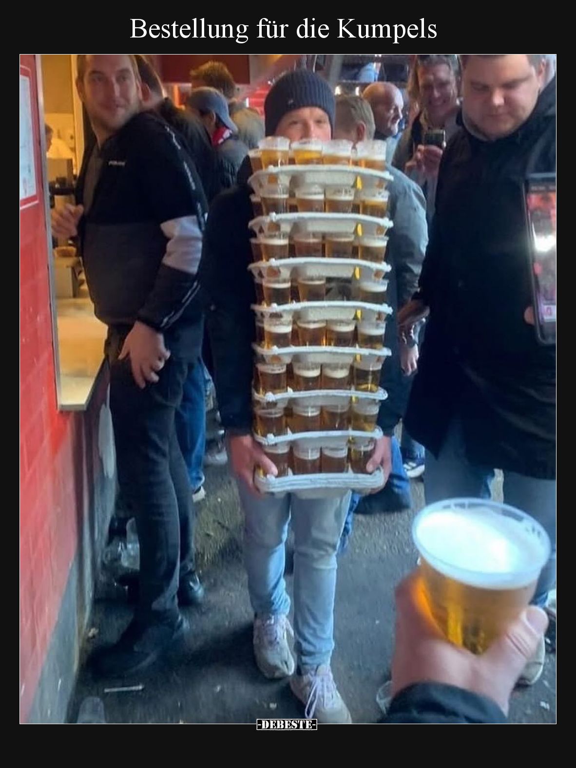 Bestellung für die Kumpels