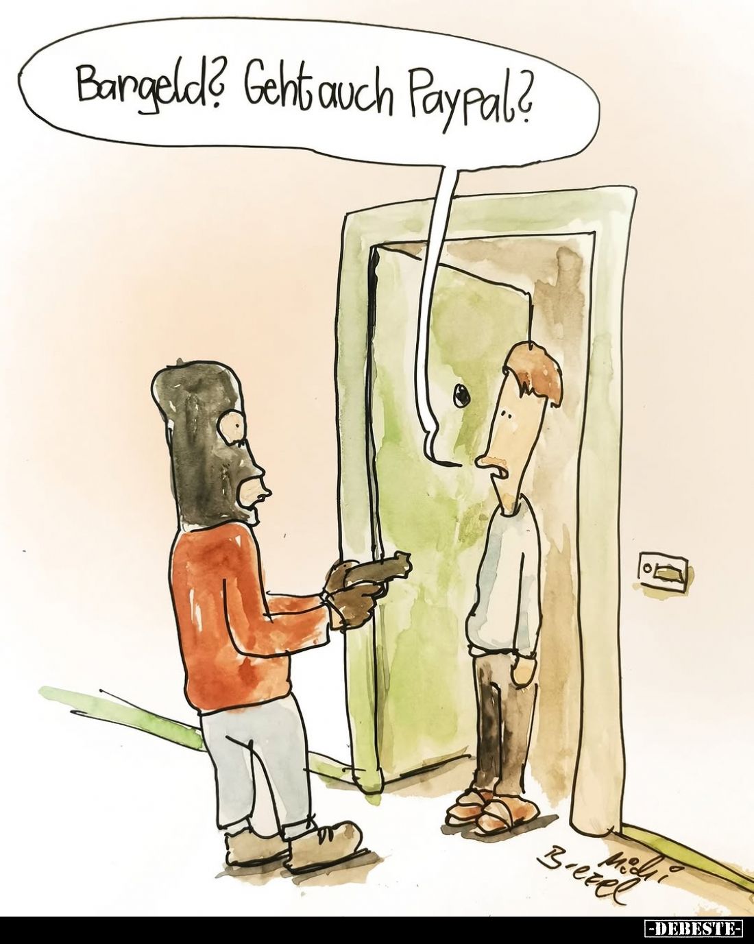 Bargeld? Geht auch Paypal?