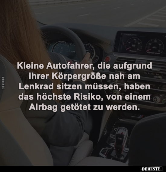 Kleine Autofahrer, die aufgrund ihrer Körpergröße nah am.. - Lustige Bilder | DEBESTE.de