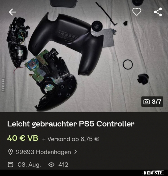 Leicht gebrauchter PS5 Controller... - Lustige Bilder | DEBESTE.de