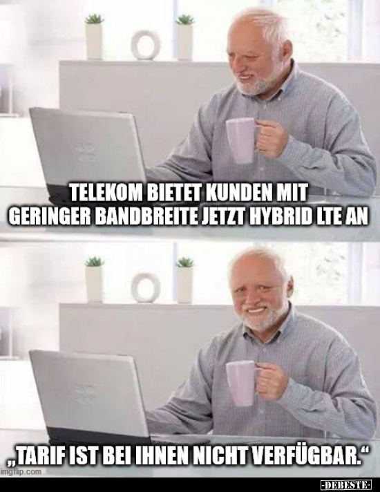 Telekom bietet Kunden mit geringer Bandbreite jetzt Hybrid.. - Lustige Bilder | DEBESTE.de