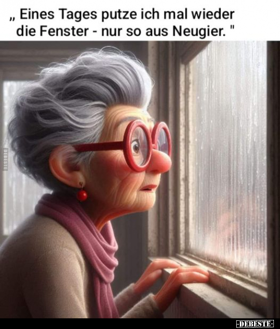 Eines Tages putze ich mal wieder die Fenster.. - Lustige Bilder | DEBESTE.de