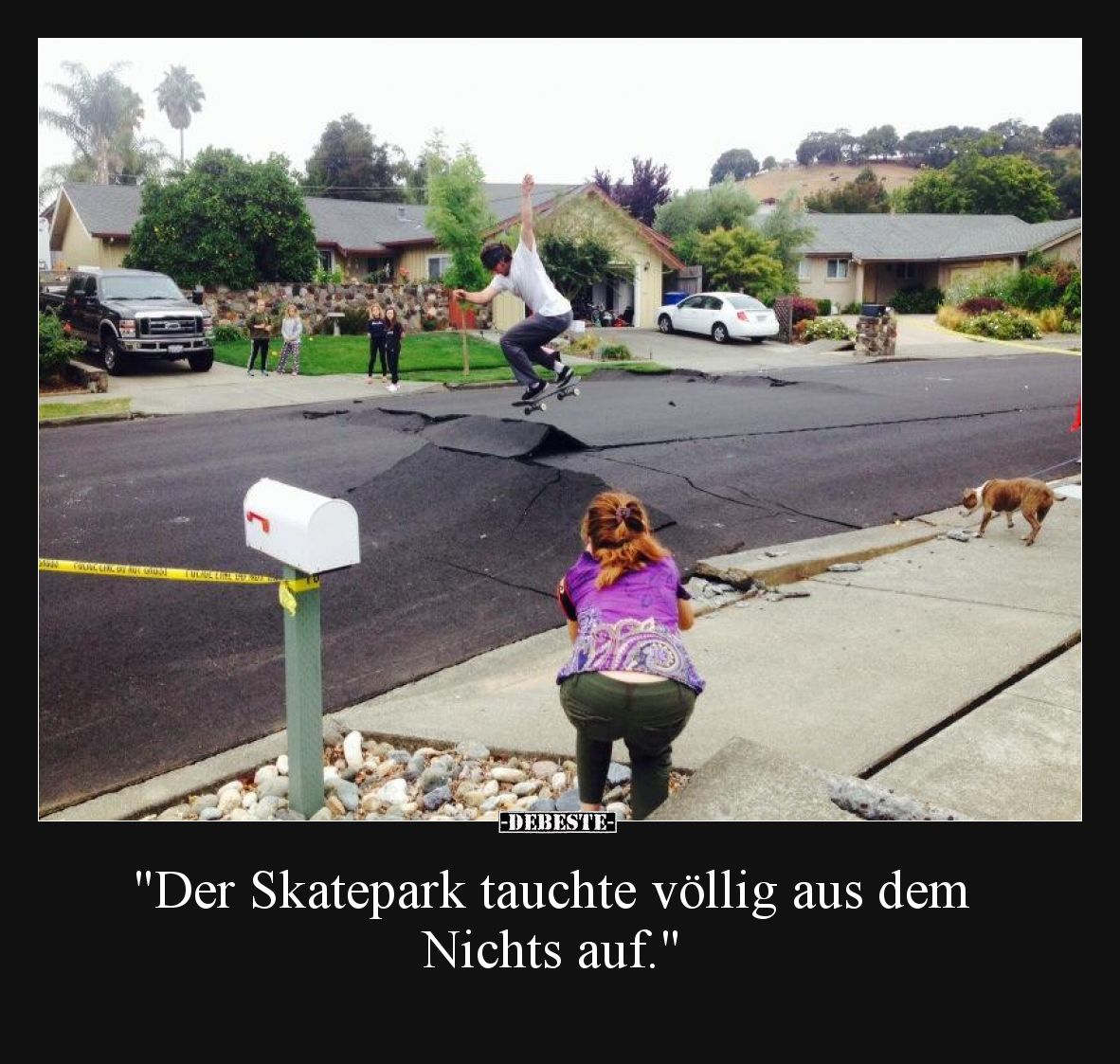 Der Skatepark tauchte völlig aus dem Nichts auf.