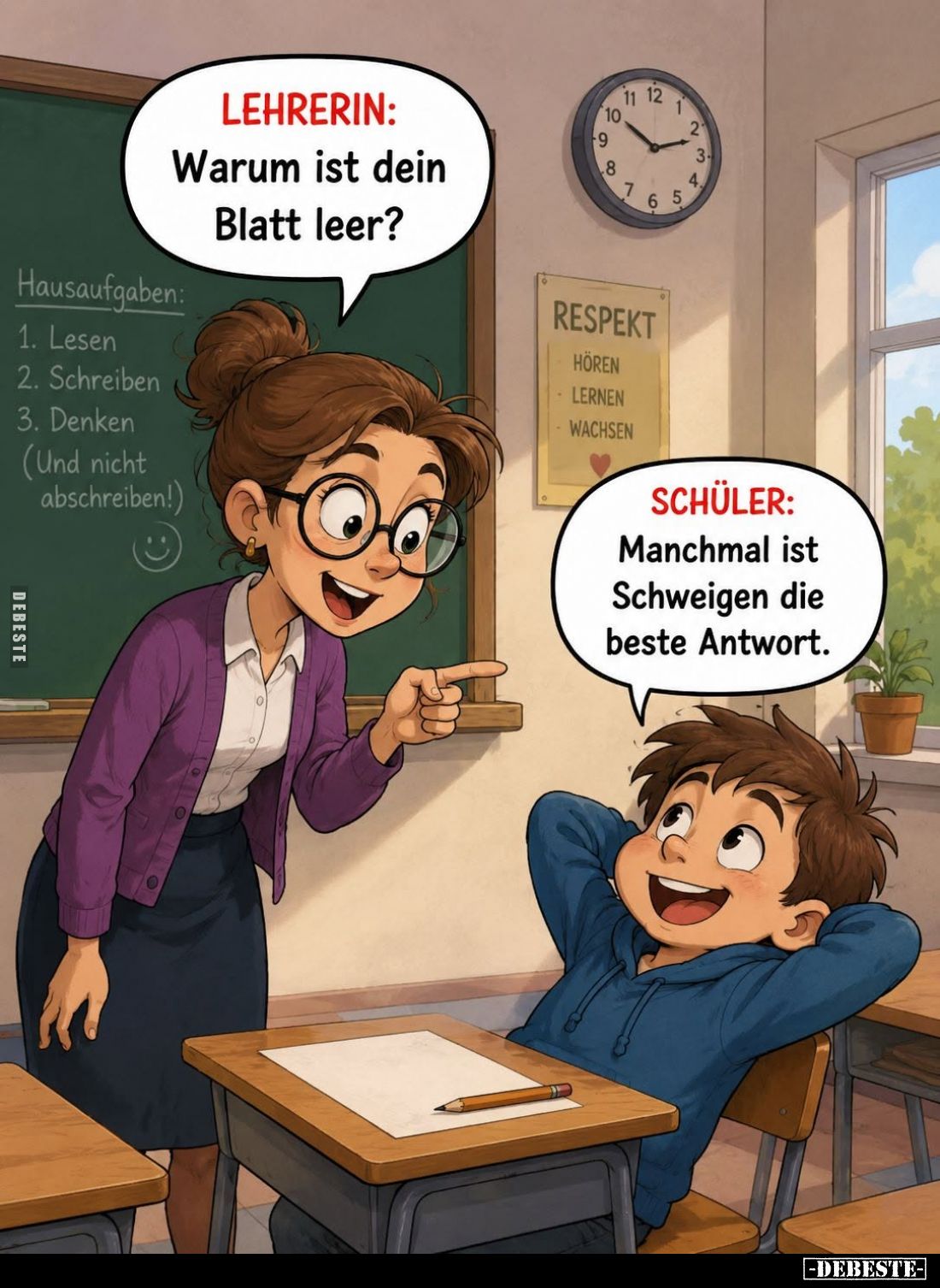 Warum ist dein Blatt leer?
-
Manchmal ist Schweigen die beste Antwort.