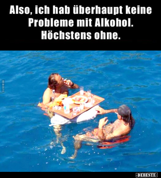 Also, ich hab überhaupt keine Probleme mit Alkohol... - Lustige Bilder | DEBESTE.de