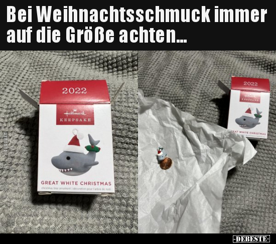 Bei Weihnachtsschmuck immer auf die Größe achten... - Lustige Bilder | DEBESTE.de