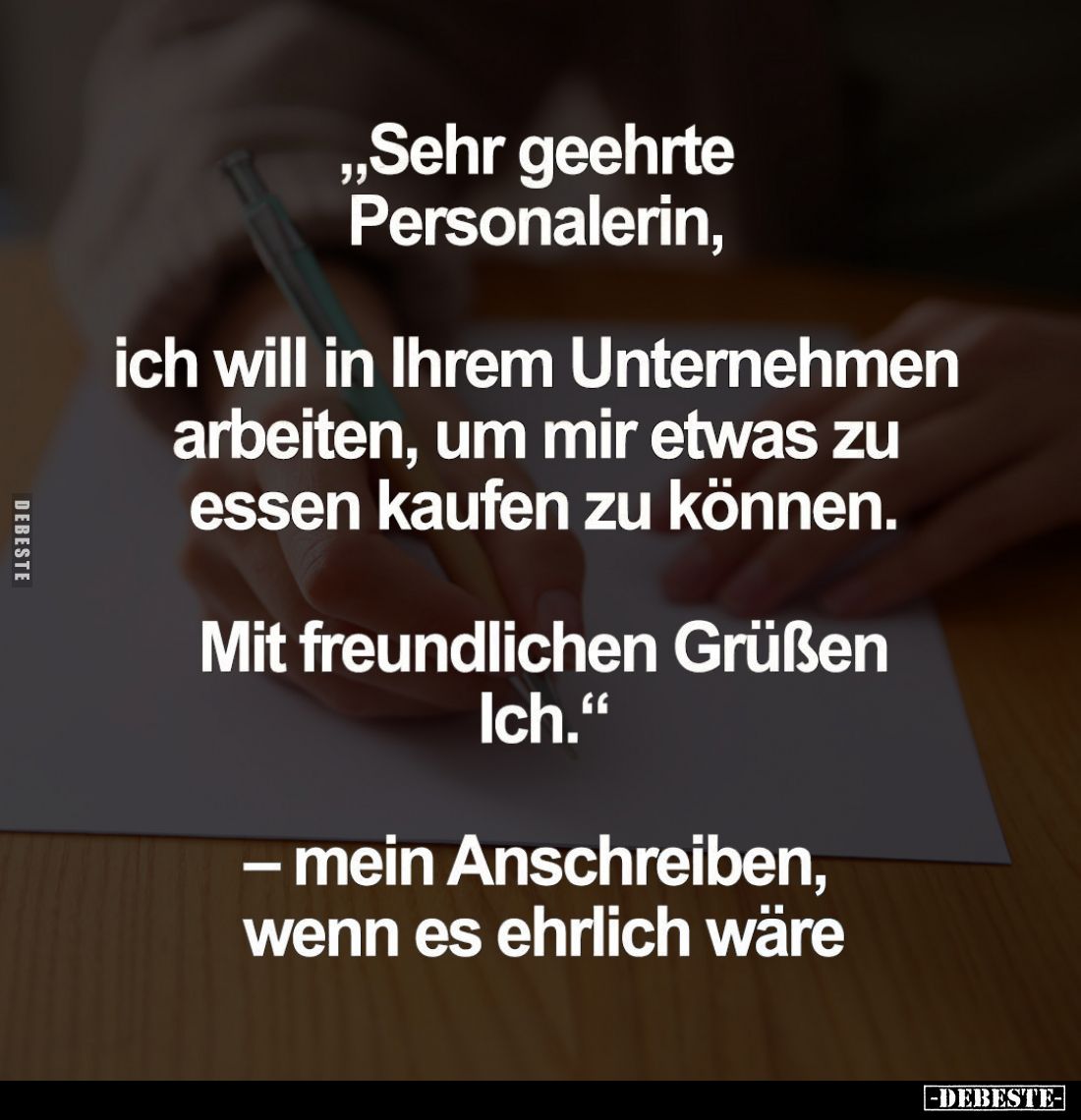 "Sehr geehrte Personalerin, ich will in Ihrem Unternehmen.." - Lustige Bilder | DEBESTE.de