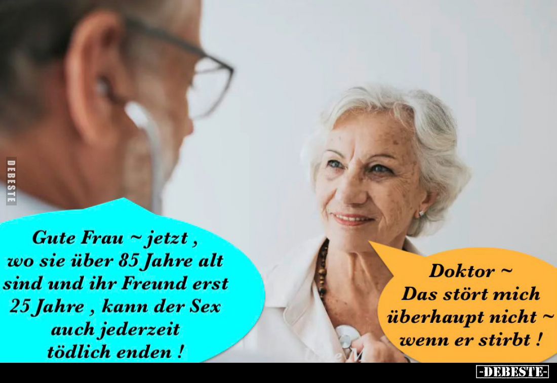 Gute Frau - jetzt, wo sie über 85 Jahre alt sind und ihr Freund erst 25 Jahre, kann der Sex auch jederzeit tödlich enden! -
...