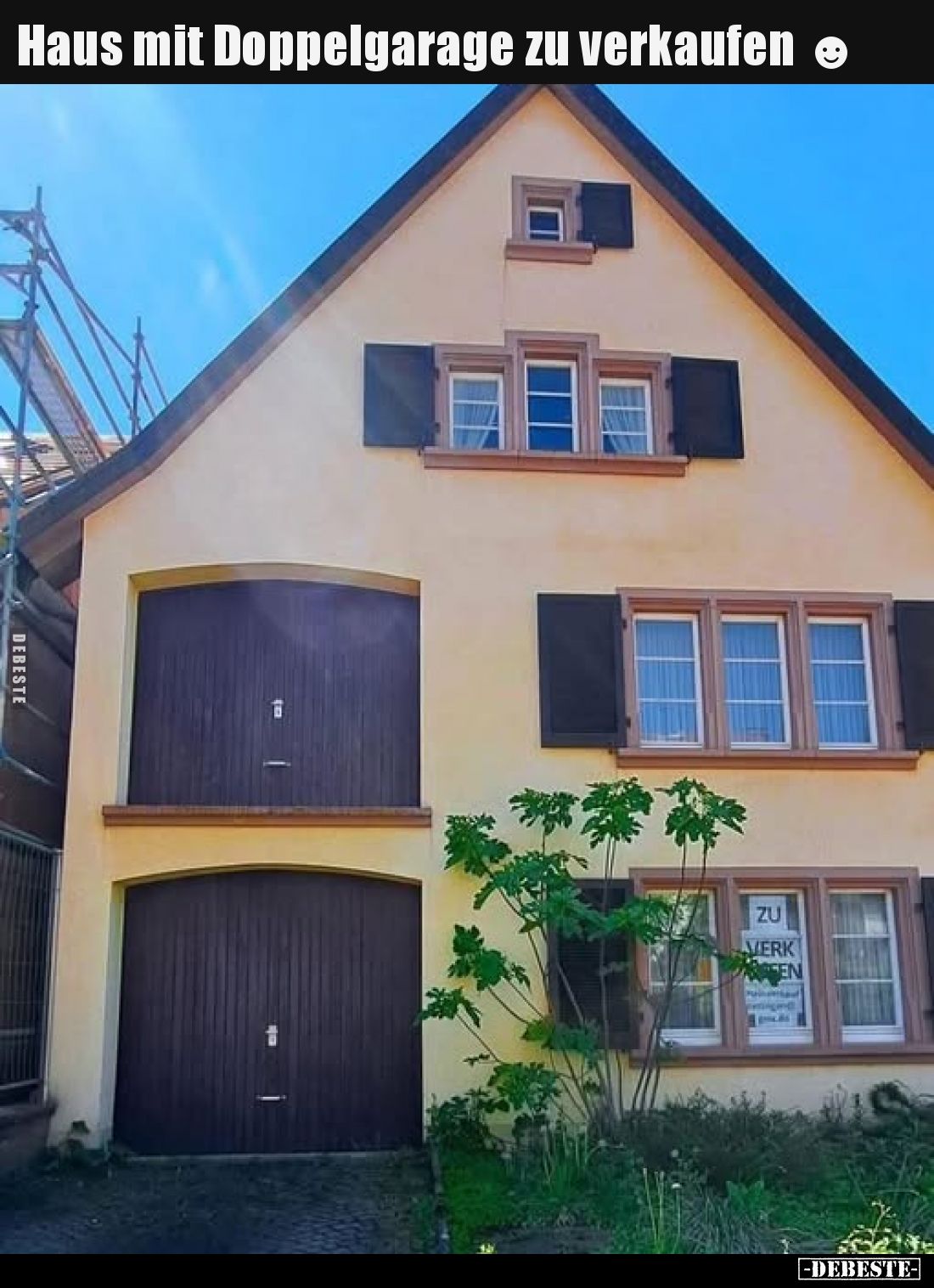 Haus mit Doppelgarage zu verkaufen.