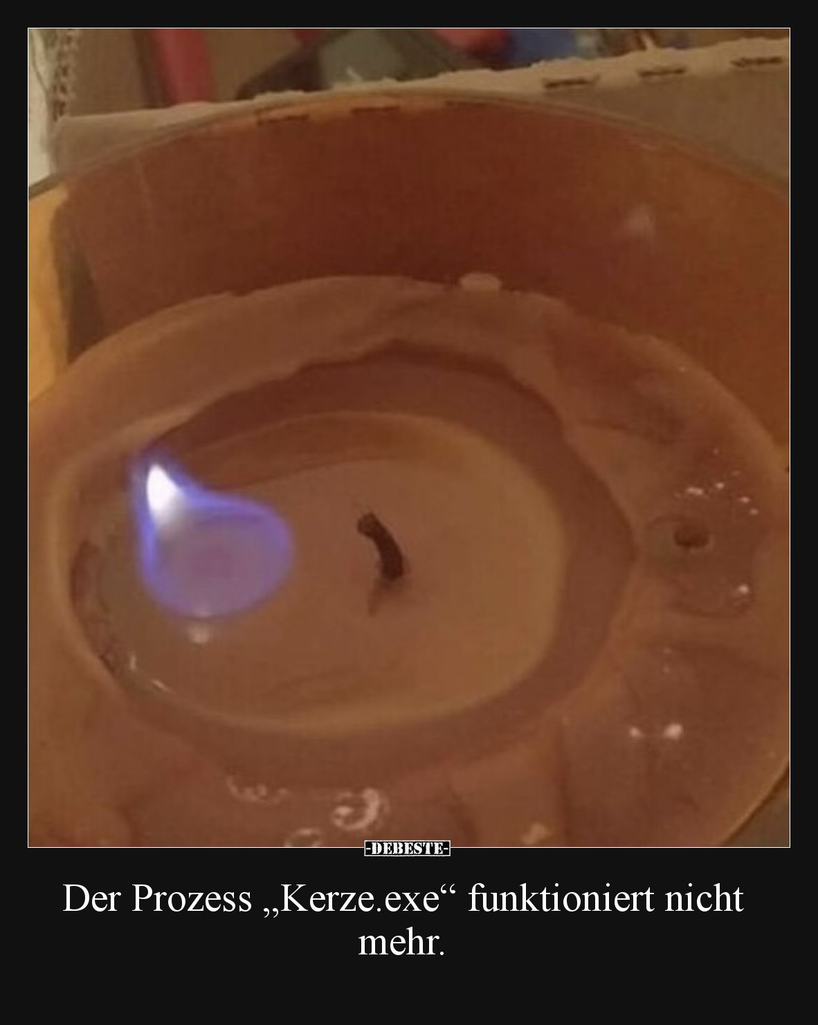 Der Prozess „Kerze.exe“ funktioniert nicht mehr.