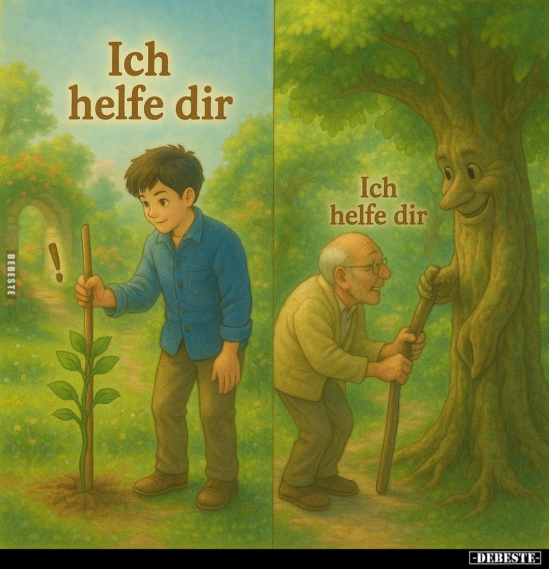 Ich helfe dir.
