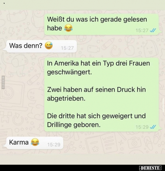 Weißt du was ich gerade gelesen habe..