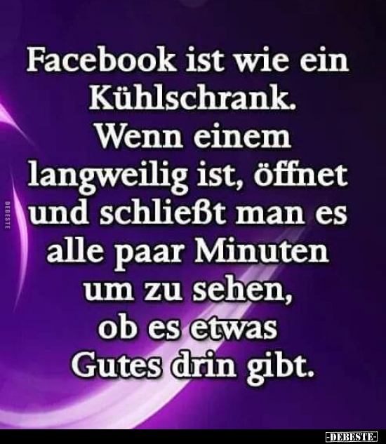 Facebook ist wie ein Kühlschrank.. - Lustige Bilder | DEBESTE.de