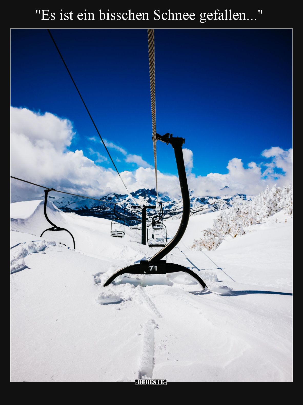 Es ist ein bisschen Schnee gefallen.