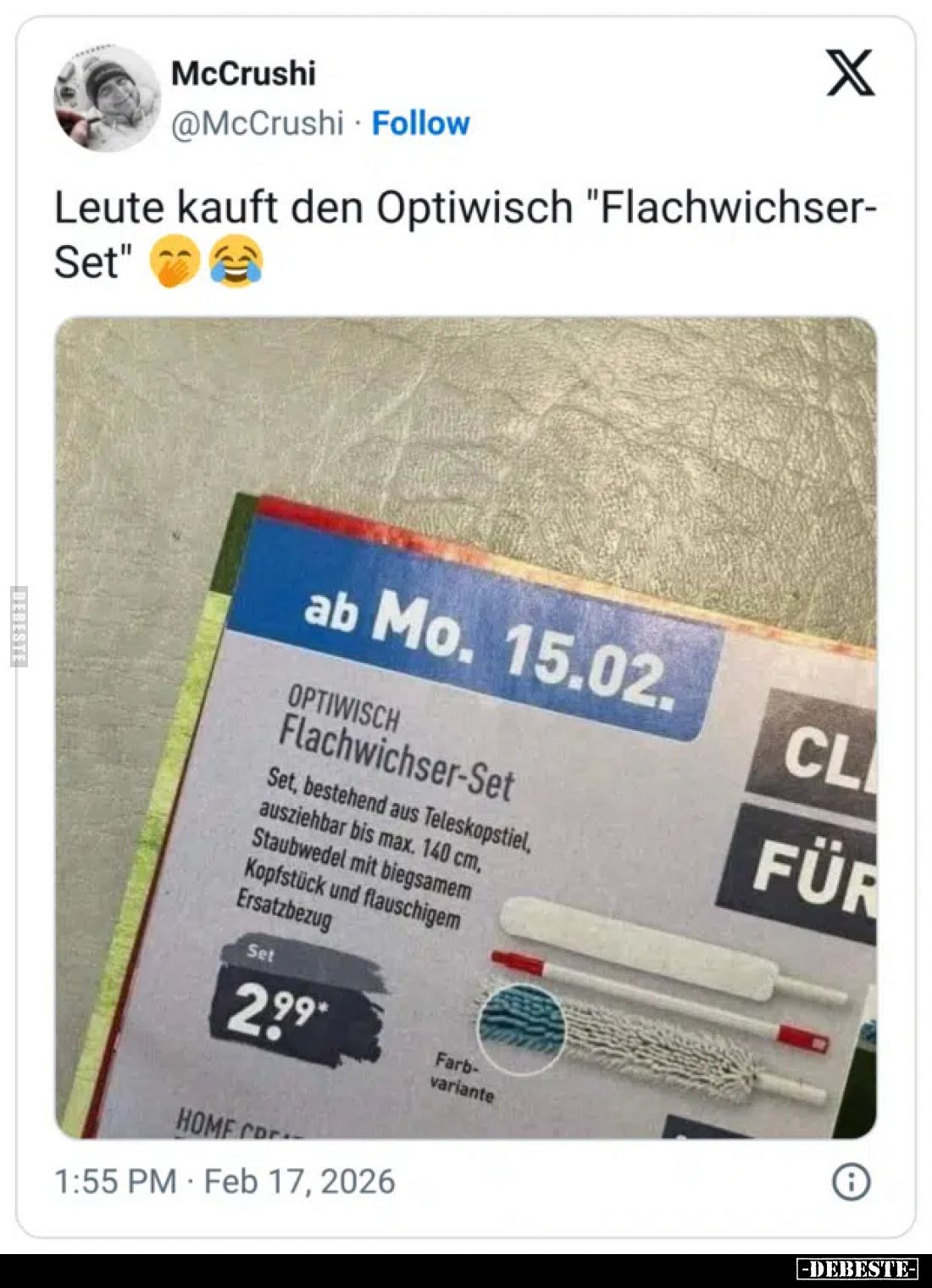 Leute kauft den Optiwisch "Flachwichser-Set".. - Lustige Bilder | DEBESTE.de