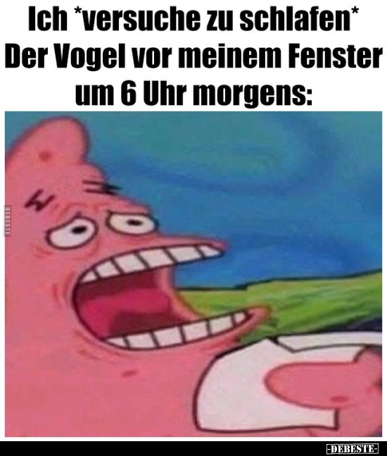Ich *versuche zu schlafen*..