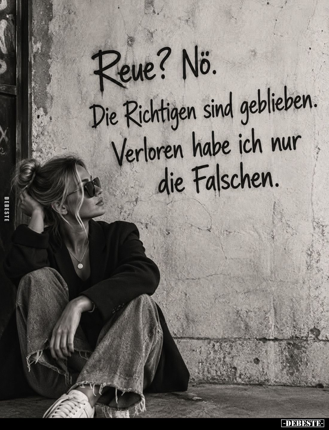 Reue? Nö.
Die Richtigen sind geblieben. Verloren habe ich nur die Falschen.