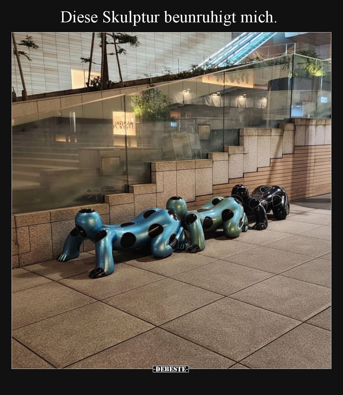 Diese Skulptur beunruhigt mich.
