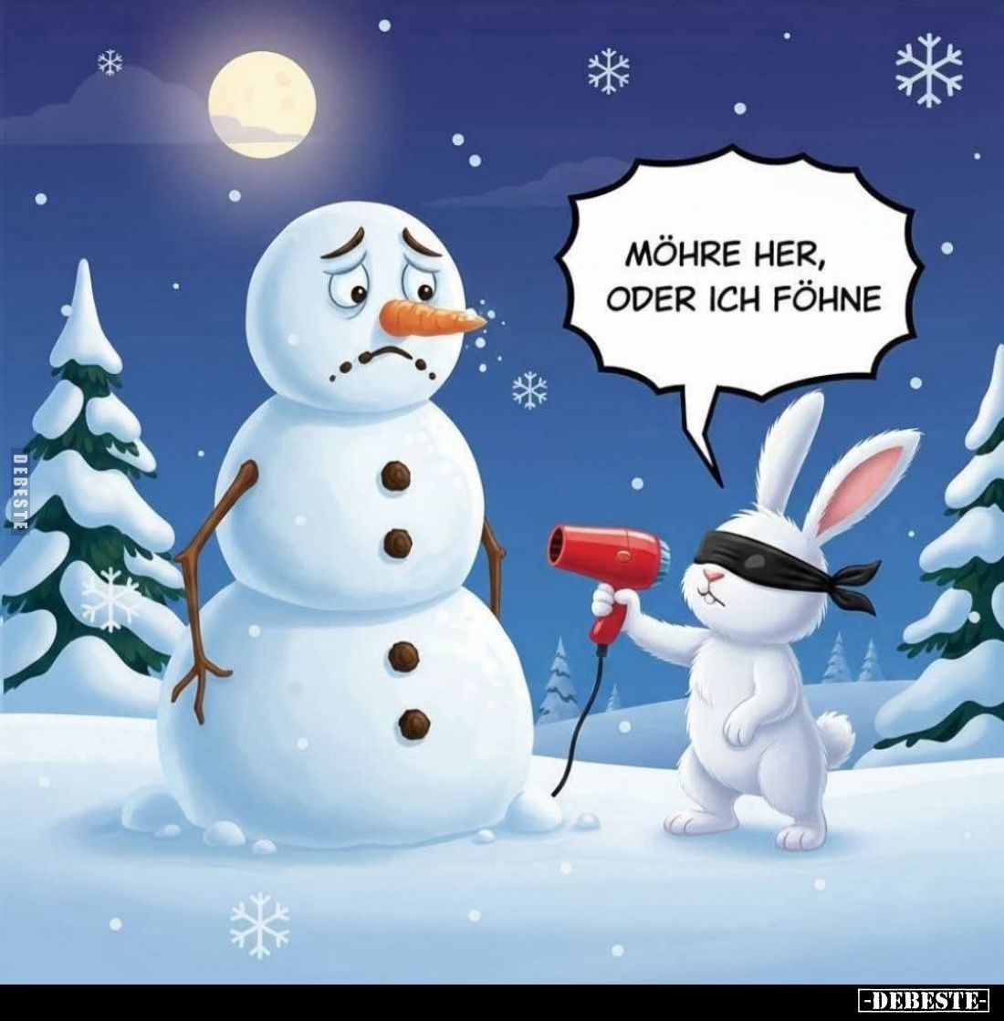 Möhre her, oder ich föhne.
