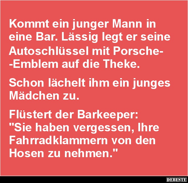 Kommt ein junger Mann in eine Bar.. - Lustige Bilder | DEBESTE.de