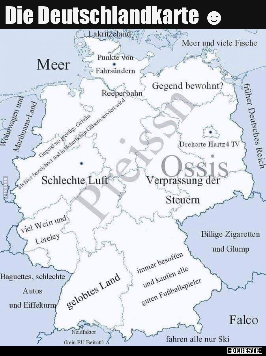 Die Deutschlandkarte.