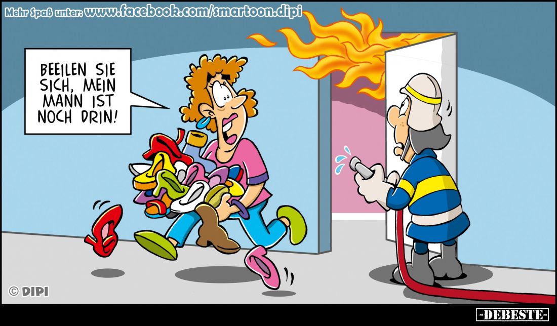 Beeilen sie sich, mein Mann ist noch drin!