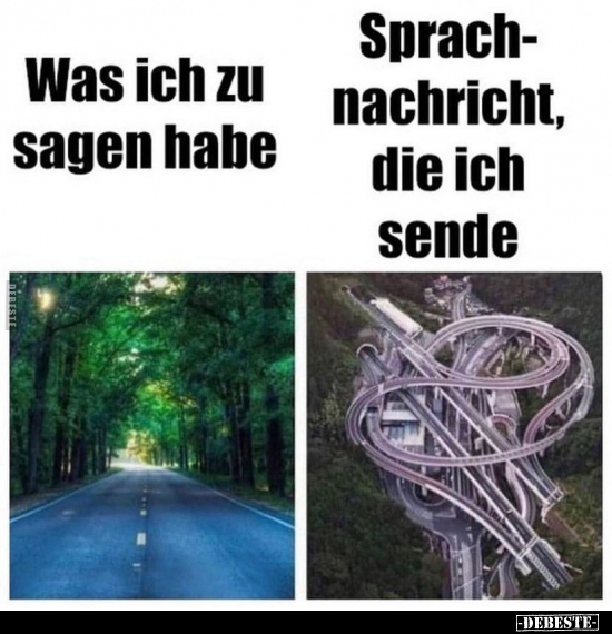 Was ich zu sagen habe / Sprachnachricht, die ich sende..