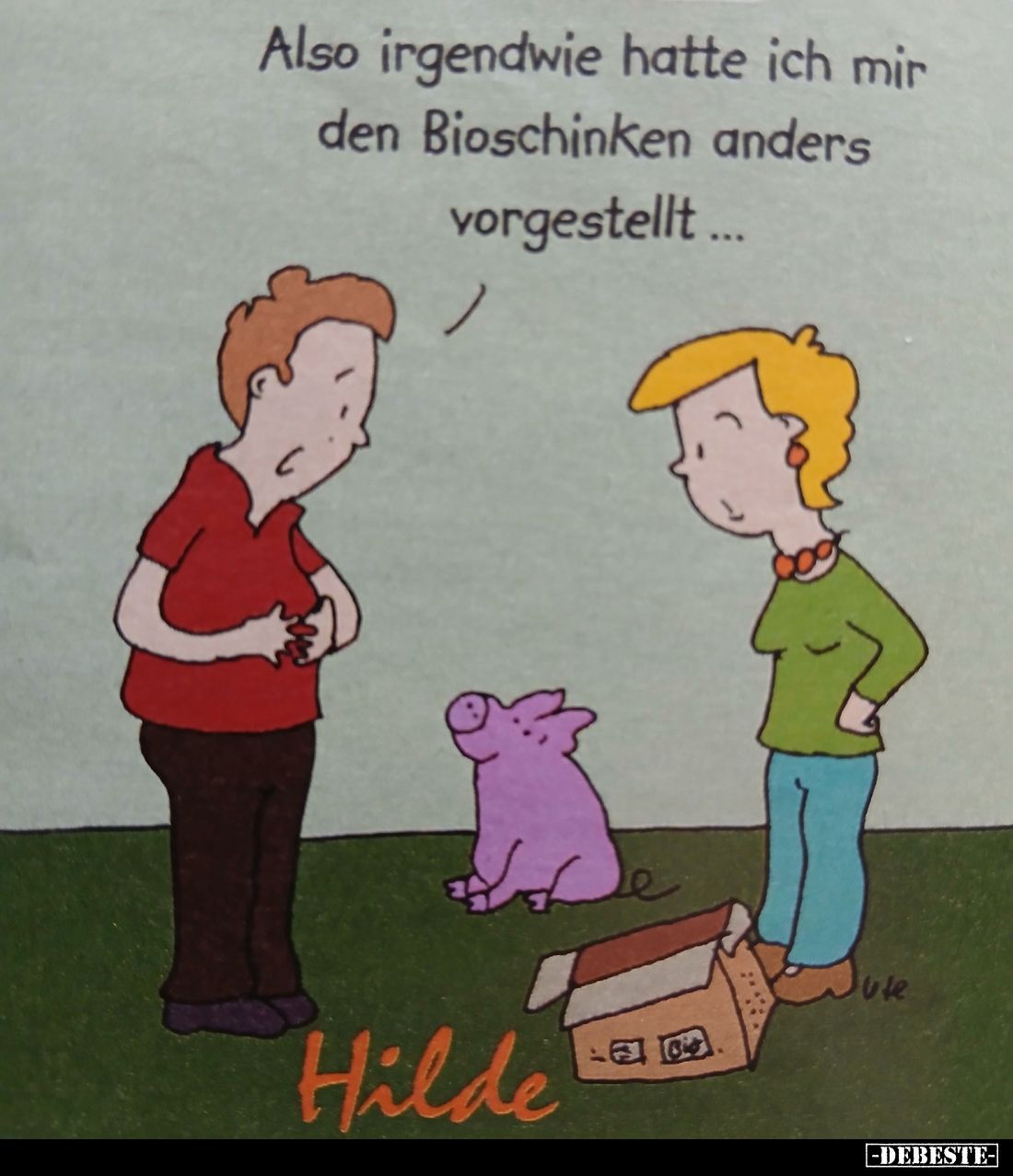 Also irgendwie hatte ich mir den Bioschinken anders vorgestellt...