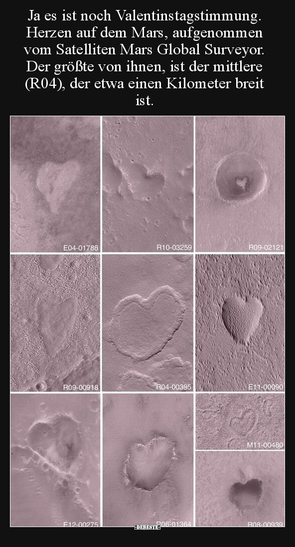 Ja es ist noch Valentinstagstimmung. Herzen auf dem Mars.. - Lustige Bilder | DEBESTE.de