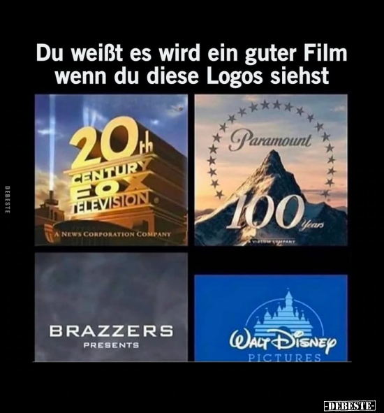 Du weißt es wird ein guter Film wenn du diese Logos.. - Lustige Bilder | DEBESTE.de