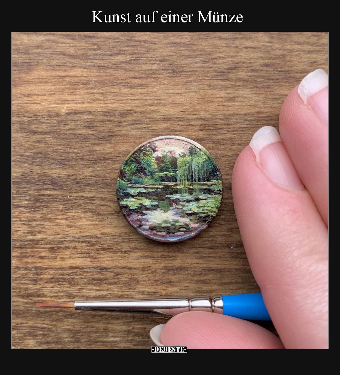 Kunst auf einer Münze