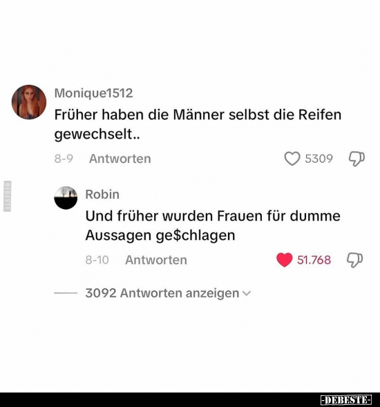 Früher haben die Männer selbst die Reifen gewechselt.. - Lustige Bilder | DEBESTE.de