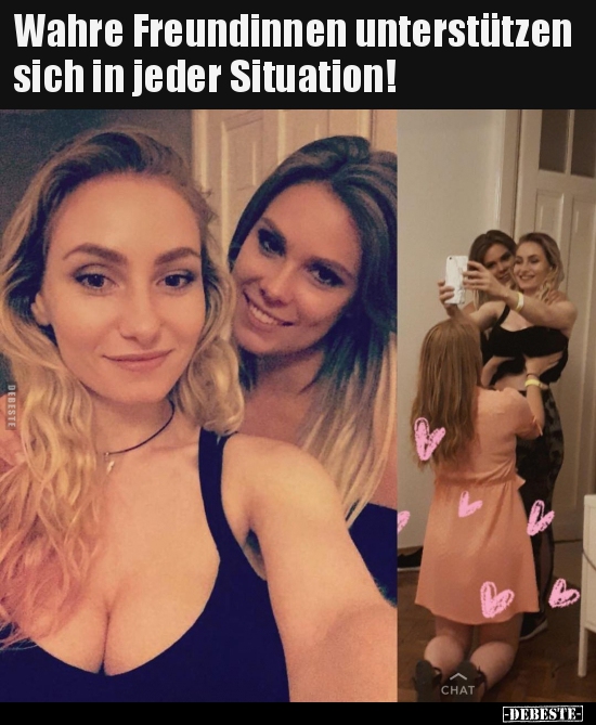 Wahre Freundinnen unterstützen sich in jeder Situation!.. - Lustige Bilder | DEBESTE.de
