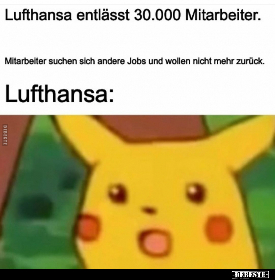 Lufthansa entlässt 30.000 Mitarbeiter.. - Lustige Bilder | DEBESTE.de
