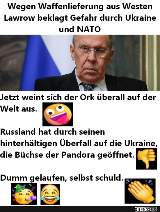 Putins Diplomaten-Ork drückt auf die Tränendrüse - Lustige Bilder | DEBESTE.de