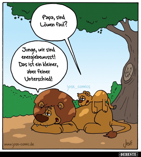 Papa, sind Löwen faul? - Lustige Bilder | DEBESTE.de