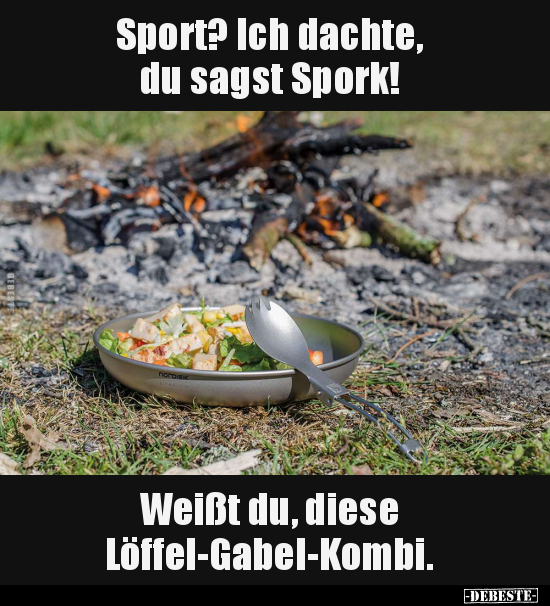 Sport? Ich dachte, du sagst Spork! Weißt du.. - Lustige Bilder | DEBESTE.de