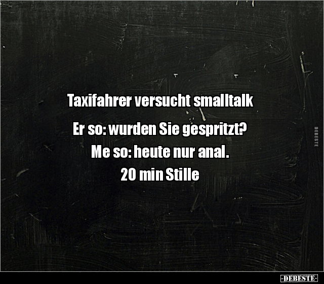Taxifahrer versucht smalltalk... - Lustige Bilder | DEBESTE.de