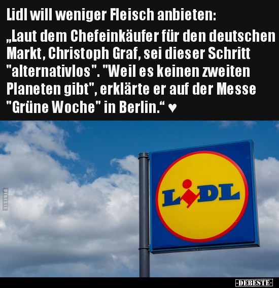 Lidl will weniger Fleisch anbieten.. - Lustige Bilder | DEBESTE.de