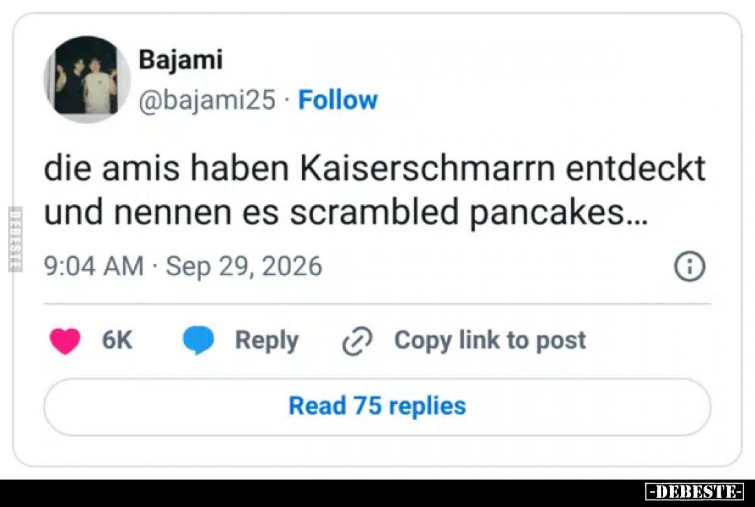 Die Amis haben Kaiserschmarrn entdeckt und nennen es scrambled pancakes...