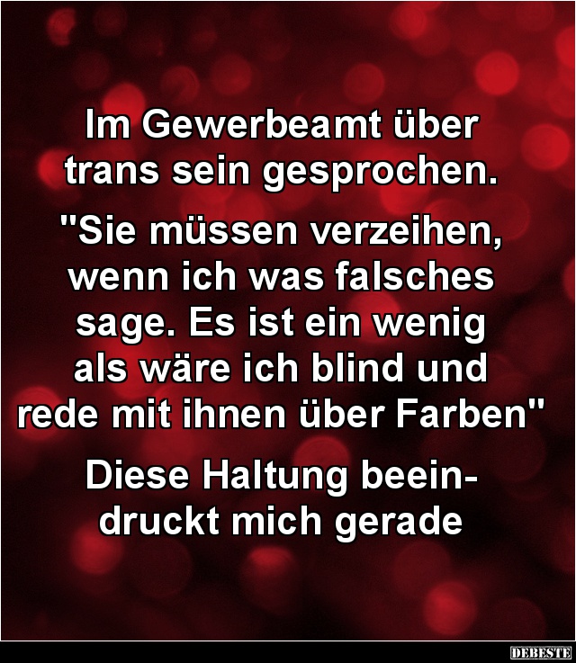 Im Gewerbeamt über trans sein gesprochen. - Lustige Bilder | DEBESTE.de