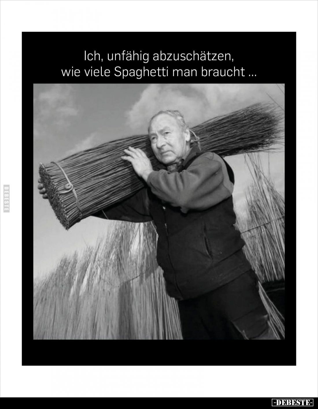 Ich, unfähig abzuschätzen, wie viele Spaghetti man braucht...