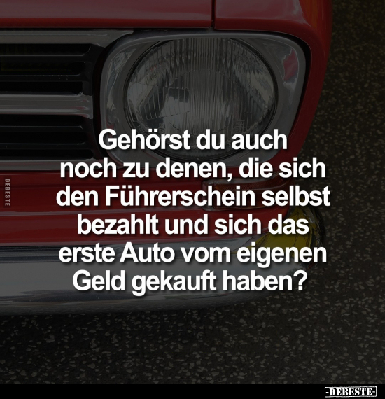 Gehörst du auch noch zu denen, die sich den Führerschein.. - Lustige Bilder | DEBESTE.de