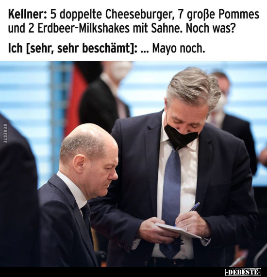 Kellner: 5 doppelte Cheeseburger, 7 große Pommes und 2.. - Lustige Bilder | DEBESTE.de