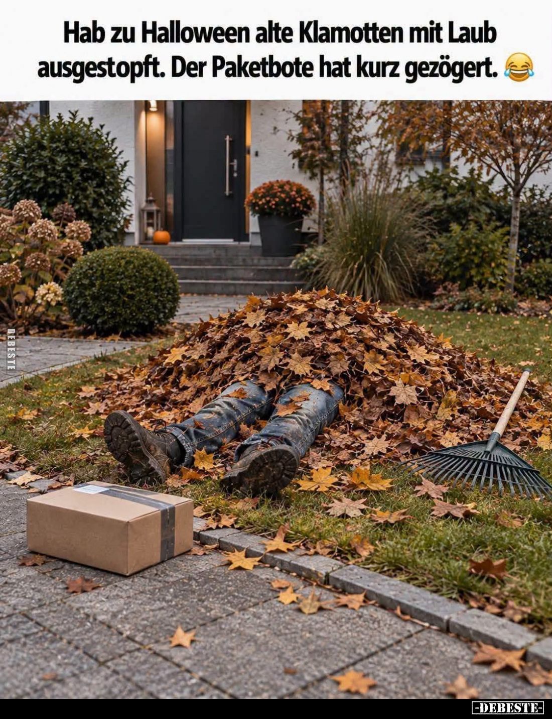 Hab zu Halloween alte Klamotten mit Laub ausgestopft.. - Lustige Bilder | DEBESTE.de