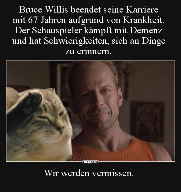 Bruce Willis beendet seine Karriere mit 67 Jahren aufgrund.. - Lustige Bilder | DEBESTE.de