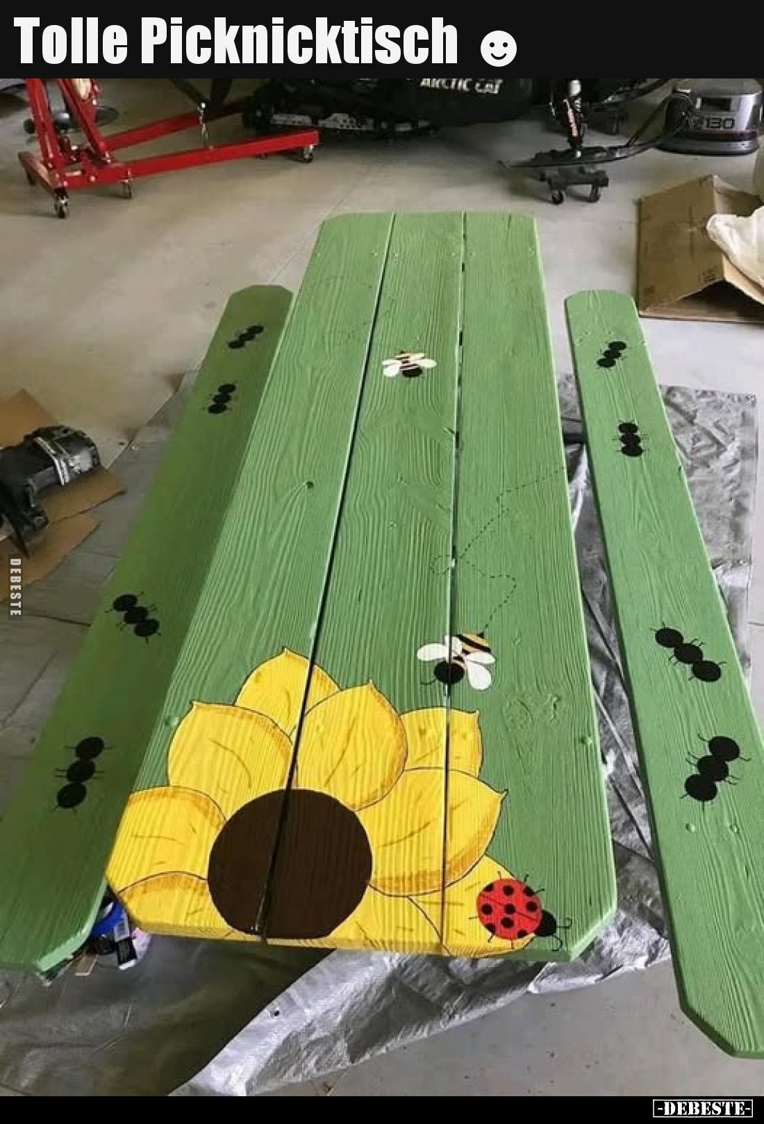 Tolle Picknicktisch.